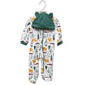 Wholesale - 2pc ANIMALS FOOTED COVERALL W/ZIPPER C/P 48, UPC: 191655320282
